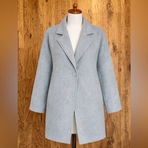 Marisa & Marie Women’s Light Blue Single-Button Coat. Wool. Size Large